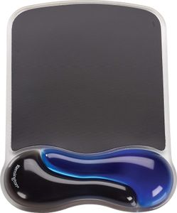 Duo-Gel-Mauspad mit Handballenauflage, ergonomisches Mauspad mit Handgelenkstütze zur Schmerzlinderung, bequemes, rutschfestes Gel-Mauspad für Computer, Laptop, Büro und Zuhause, 24,4 x 19,3 cm, Blau K62401AM