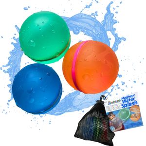 alldoro 60208 - Wiederverwendbare Wasserbomben mit Magnetverschluss | Wasserballons selbstschließend | je 7 cm groß | 3er-Set in Grün, Orange und Blau