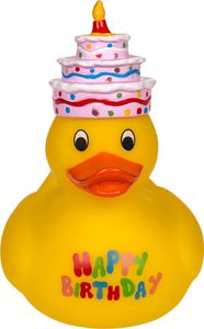 OOTB Gelbe Quietsche-Ente Happy Birthday ca. 10 cm