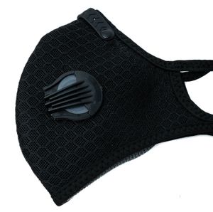 Staub Maske austauschbarer Aktivkohle Filter Nylon für Outdoor Jogging Schwarz