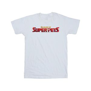 DC Comics - "DC Comics DC League Of Super-Pets Movie Logo" T-Shirt für Mädchen BI16958 (104) (Weiß)