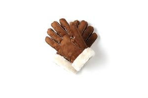 SPACEFLIGHT klassische Lederhandschuhe für Winter/ Herbst hellbraun, Split Leder Handschuhe mit Kunstfell, gefüttert, elegante Voll Fingerhandschuhe, Uni, (M)