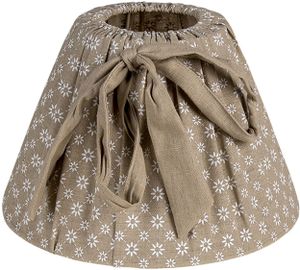 Clayre & Eef Lampenschirm Ø 25x16 cm Beige Textil Rechteck Blumen