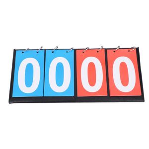 Tragbare Flip-Sport-Anzeigetafel für Tischtennis-Basketball (4-stellig-rot+blau)