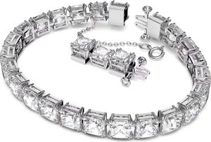 Swarovski Armband Uni Millenia Tennisarmband Quadratischer Schliff Weiß Rhodiniert 5599202