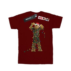 Star Wars - "Chewbacca Christmas Lights" T-Shirt für Jungen BI51113 (116) (Burgunderrot)