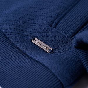 vidaXL Kinder-Sweatshirt mit Reißverschluss Marineblau 116