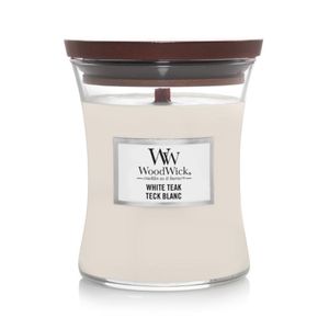 Woodwick White Teak Duftkerze 275 g