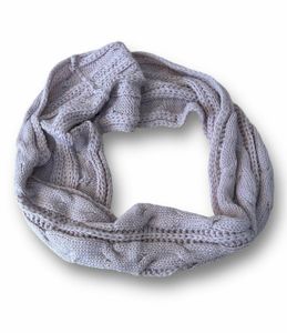 Winter Loop Schal | warm und weich | hochwertiger Wollschal mit Strickmuster [rosa]