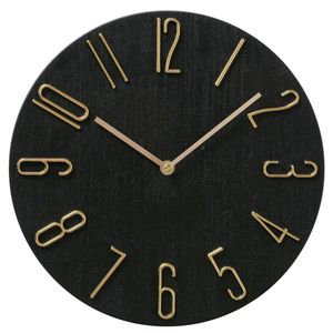 BOLTZE Wanduhr "Tempo" aus Kunststoff in schwarz/gold B30cm, Uhr