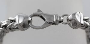 Königskette 6mm Königsarmband Silberkette Herrrenkette Armband 3/4 massiv quadratisch Silber 925  23