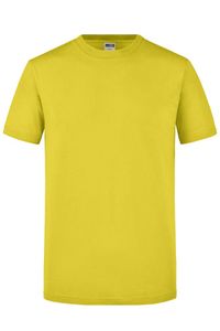 Men's Slim Fit-T Figurbetontes Rundhals-T-Shirt yellow, Gr. M
