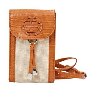 ESPRIT Umhängetasche Handytasche Rachel Phone Bag Caramel braun mehrfarbig