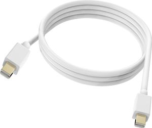 Video kábel Mini DisplayPort/Thunderbolt samec/samec, 1,8 m - biely