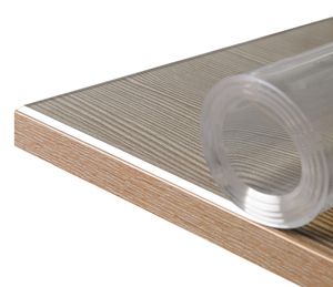 Beautex Glasklar Folie 2 mm; (80x80 cm)Rechteckig abgeschrägte Kante, transparente Tischdecke Tischschutz,  Germany