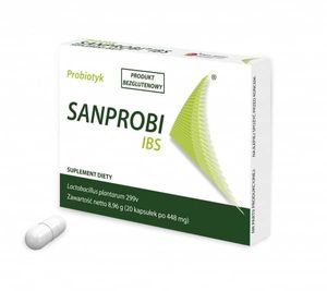 SANPROBI IBS - Probiotikum - bei Reizdarmsyndrom - unterstützt das Wachstum von Kolonien guter Bakterien - 20 Kapseln