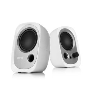 Edifier R12U, 2.0 Kanäle, Kabelgebunden, 4 W, 30 - 20000 Hz, Silber, Weiß