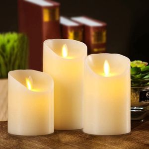 LED Kerze Batteriebetriebene Kerzen Stumpenkerze LED Teelichter Warmweiß (M)