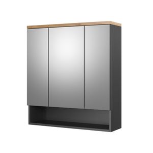 Vicco Bad Spiegelschrank Eden, 70 x 77 cm, Anthrazit/Artisan-Eiche