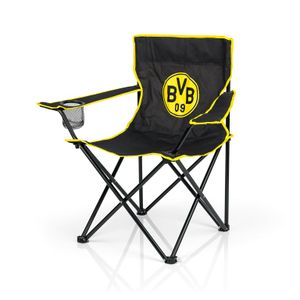 BVB Campingstuhl faltbar - 80x50 cm - schwarz/gelb mit Logo