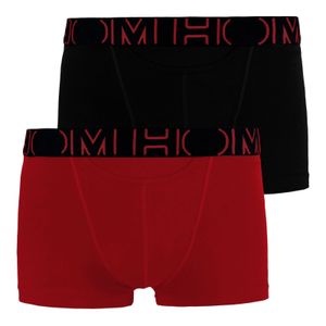 2er Pack HOM Boxershorts Shorts Boxer Briefs HO1 Boxerlines M L XL 2XL, Farbe:Mehrfarbig, Wäschegröße:XL, Artikel:-D045 red / black