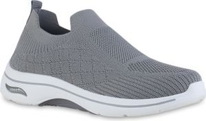 VAN HILL Pánská sportovní obuv Slip On Sporty Knit Profile Sole 841620, Barva: Grey, Velikost: 42 VAN HILL Pánská sportovní obuv Slip On Sporty Knit Profile Sole 841620, Barva: Grey, Velikost: 42