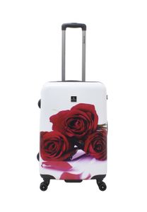 Saxoline Koffer Roses mit praktischen Tragegriffen weiss-rot One Size