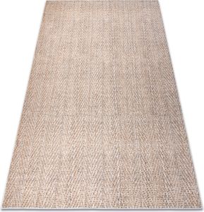 ANDRE 1577 umývací koberec Rybia kosť, protišmykový - béžová béžový 80x150 cm