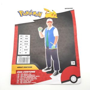 Amscan Pokemon Ash Erwachsenenkostüm Oberteil Mütze Handschuhe Motto Party
