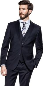 Bundle - Benvenuto Black - Modern Fit - pánske sako z panenskej vlny Super 110'S, Romeo. V (20761, model: 62700), veľkosť:48, farba:tmavomodrá (1254)