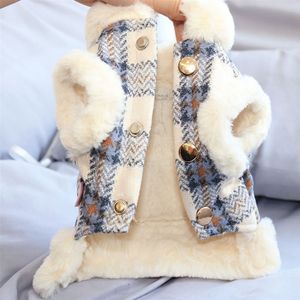 Hunde Wintermantel mit Leinenschnalle, Warmer dicker Pullover, Hundejacke Hundeweste, Haustier kleidung für Katzen Hunde, Blau, M