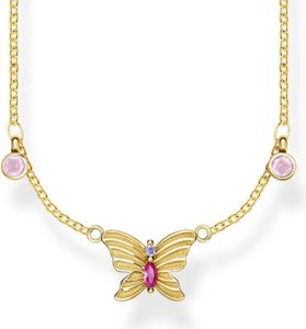 Thomas Sabo Damen Halskette Collier Schmetterling 925 Sterlingsilber Gold KE1951-488-7