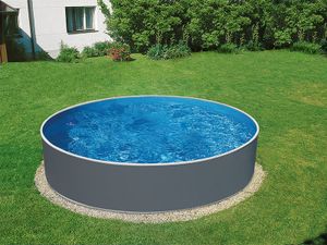 Mountfield Azuro Steel-wall Pool 3.6x0.9m GRAPHITE / WHITE- no filter, with off-axis holes | Schwimmbecken | Aufstellbecken | Schneller Aufbau | Langlebig | Swimmingpool |  Robust
