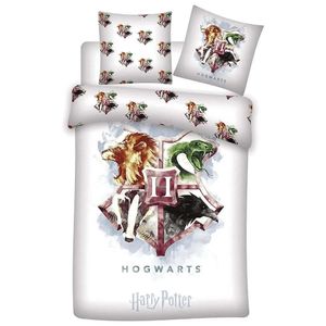 Harry Potter Hogwarts Bettwäsche 2tlg Set 135x200 80x80 cm 100% Baumwolle