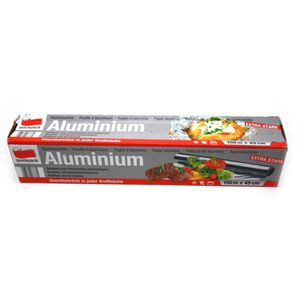 Quickpack Aluminiumfolie 150 m x 45 cm extra stark Alufolie Rollen Alurollen