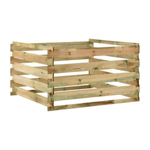 vidaXL Lamelový kompostér 120x120x70 cm Impregnované borovicové dřevo