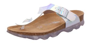 Rohde Nelli 5518 Damen Schuhe Zehentrenner Pantoletten , Größe:41 EU, Farbe:Silber