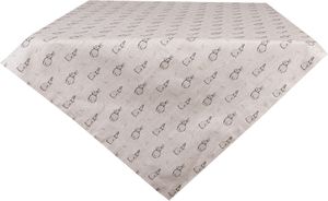 Clayre & Eef Tischdecke 100x100 cm Beige Grau Baumwolle Kaninchen