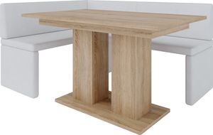 Eckbank AKIKO mit Tisch 196x142 rechts - Eckbankgruppe für Ihrem Esszimmer, Küche modern, Sitzecke, Essecke. Perfekt für Küche, Büro und Rezeption