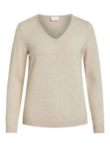 Dünner Strickpullover Knitted Basic Stretch Sweater Langarm V-Neck VIRIL | S