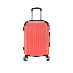 Flexot® F-2045 Handgepäck Bordcase Trolley Koffer Reisekoffer Hartschale Doppeltragegriff mit Zahlenschloss Gr. M Farbe Neon-Orange