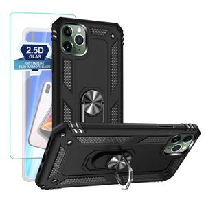 Armor Outdoor Hülle mit 9H Displayglas Displayschutz für Apple iPhone 11 Pro – Farbe: Schwarz