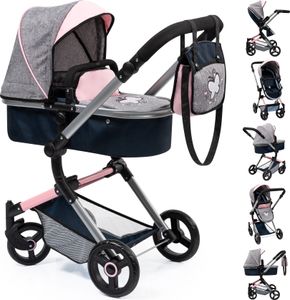 Bayer Design 18427AA Kočárek pro panenky Neo Vario, šedý, modrý, 52 cm Bayer Design 18427AA Kočárek pro panenky Neo Vario, šedý, modrý, 52 cm
