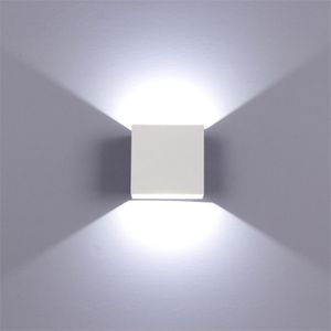 LED Wandleuchte Weiß Wandlampe Flur Wandstrahler Licht Up Down Modern Dekorative Innen Außen für Schlafzimmer  6W