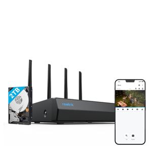 Reolink Überwachungskamera NVR Wi-Fi 6,12-Kanal 5/2,4 GHz WLAN,Wi-Fi 6,2TB Festplatte,Max.16MP Auflösung