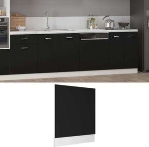 vidaXL Panel do zmywarki czarny 59,5x3x67 cm płyta wiórowa