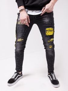 Punk Denim-Hosen für Männer Black falcon schwarz 29