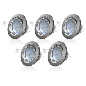 LED Einbau-Strahler Decken-Spots 5er Set Einbauleuchte ultra-flach 5W Schwenkbar