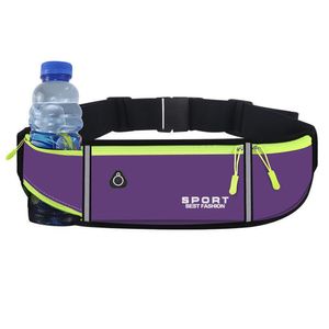 Laufgürtel für Handy,Gürteltasche Hüfttasche Mit Trinkflaschenhalterung Sport Laufgürtel(lila)