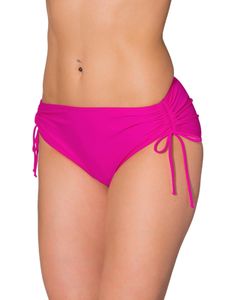 Aquarti Damen Bikinihose mit Raffung und Schnüren, Farbe: Pink, Größe: 36